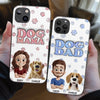 Custom 3D Inflated Effect Printed Clear Phone Case - Personalized Birthday Gifts For Dog Lovers, Dog Dad And Mom - Life Feels Warmer With Pets