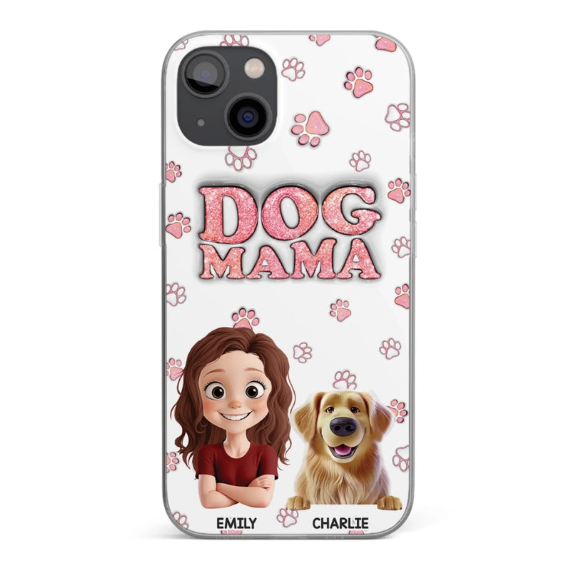 Custom 3D Inflated Effect Printed Clear Phone Case - Personalized Birthday Gifts For Dog Lovers, Dog Dad And Mom - Life Feels Warmer With Pets