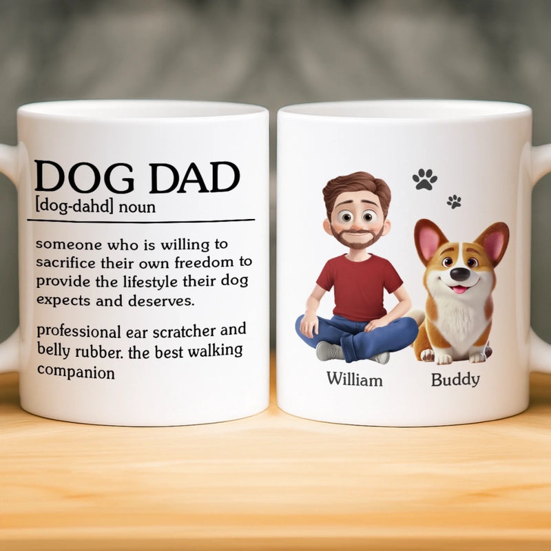 Custom Mug - Personalized Birthday Gifts For Dog Lovers, Dog Dad And Mom - Certified Dog Dad Life