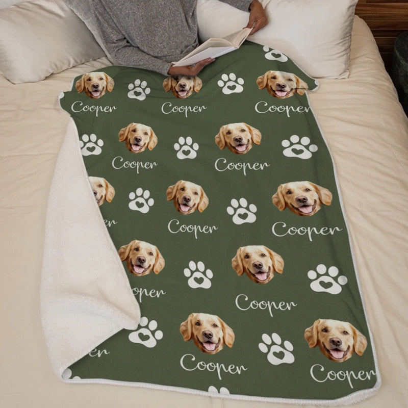 Custom Photo Dog & Cat Blanket - Personalized Birthday Gifts For Dog Cat Lovers, Dog Dad And Mom, Cat Owners - Cozy Nights, Furry Dreams