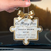 Custom Acrylic Car Ornament - Personalized Memorial Sympathy Gifts For Loss Of Mom, Dad - Forever Along My Journey