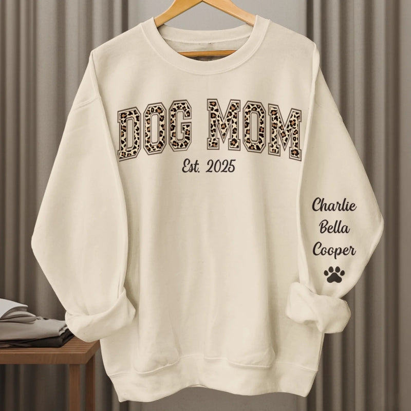 Custom Unisex Sweatshirt, Hoodie With Design On Sleeve - Personalized Birthday Gifts For Dog Cat Lovers, Dog Dad And Mom, Cat Owners - Proud Pet Mom