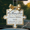 Custom Acrylic Car Ornament - Personalized Memorial Sympathy Gifts For Loss Of Mom, Dad - Forever Along My Journey