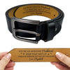 Custom Engraved Leather Belt - Personalized Anniversary Wedding Gifts For Husband And Wife, Him And Her - Two Hearts Growing Side By Side