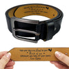 Custom Engraved Leather Belt - Personalized Anniversary Wedding Gifts For Husband And Wife, Him And Her - Together Is My Favorite Place
