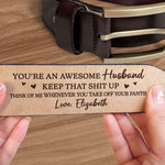 Custom Funny Husband Gifts - Personalized Engraved Leather Belt