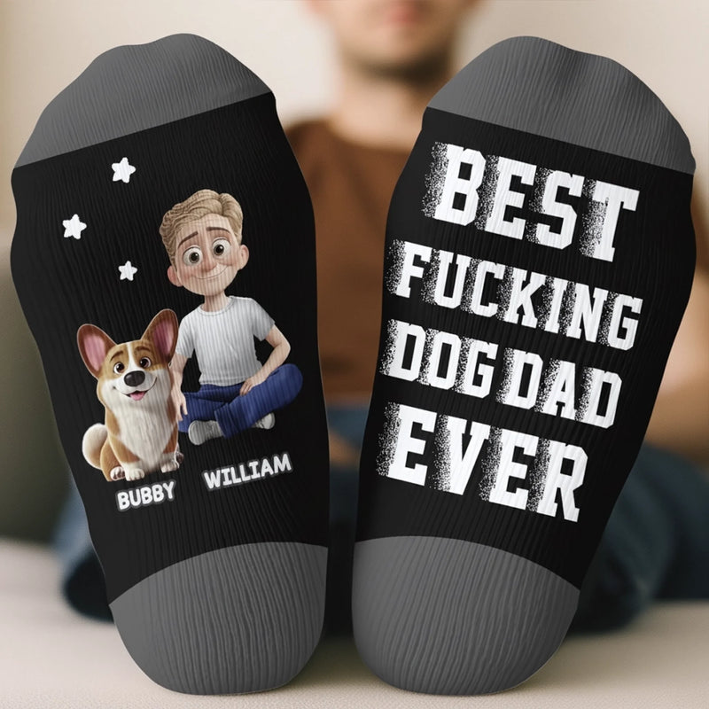 Custom Crew Socks - Personalized Birthday Gifts For Dog Cat Lovers, Dog Dad And Mom, Cat Owners - Paw Life Chosen