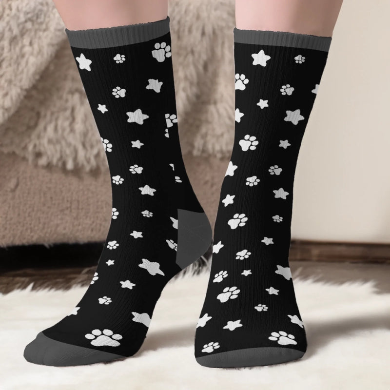Custom Crew Socks - Personalized Birthday Gifts For Dog Cat Lovers, Dog Dad And Mom, Cat Owners - Paw Life Chosen