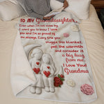 Custom Name Grandma Love Gifts for Granddaughter - Personalized Blanket