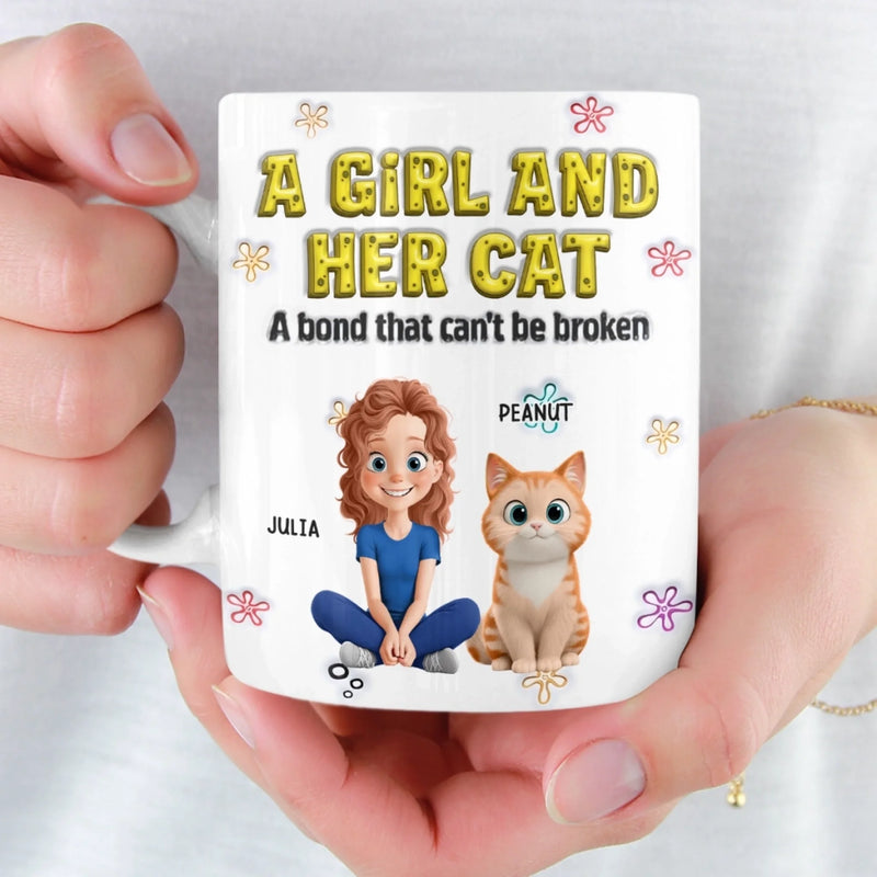 Custom 3D Inflated Effect Printed Mug - Personalized Christmas Birthday Gifts For Cat Lovers, Cat Mom And Dad - Family In Fur