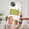 Custom 3D Inflated Effect Printed Clear Phone Case - Personalized Birthday Gifts For Dog Cat Lovers, Dog Dad And Mom, Cat Owners - Small Paws Big Happiness