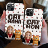 Custom 3D Inflated Effect Printed Clear Phone Case - Personalized Birthday Gifts For Dog Cat Lovers, Dog Dad And Mom, Cat Owners - Love Grows With Fur Around