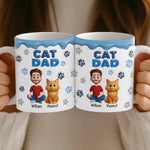 Custom Name Cat Dad Gifts for Cat Lovers - Personalized Mugs