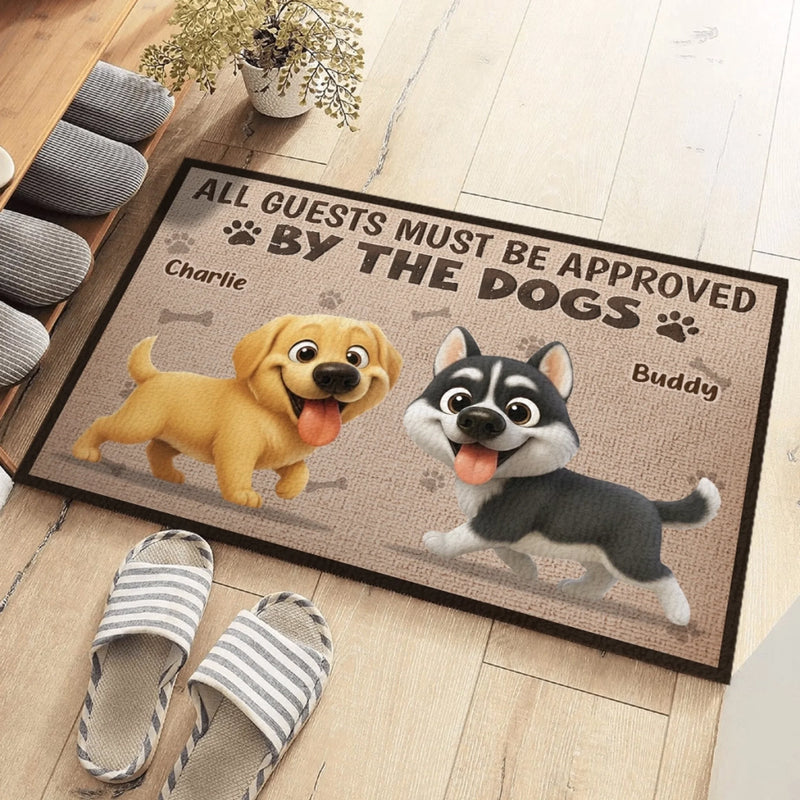 Custom Home Decor Decorative Mat - Personalized Birthday Gifts For Dog Lovers, Dog Dad And Mom - Fur Bosses Live Here