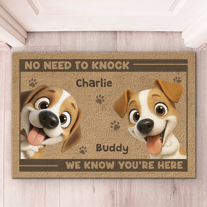 Custom Home Decor Decorative Mat - Personalized Birthday Gifts For Dog Lovers, Dog Dad And Mom - Head Of Security