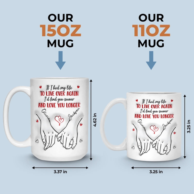 Custom 3D Inflated Effect Printed Mug - Personalized Anniversary Wedding Gifts For Husband And Wife, Him And Her - Love Feels Easy With You