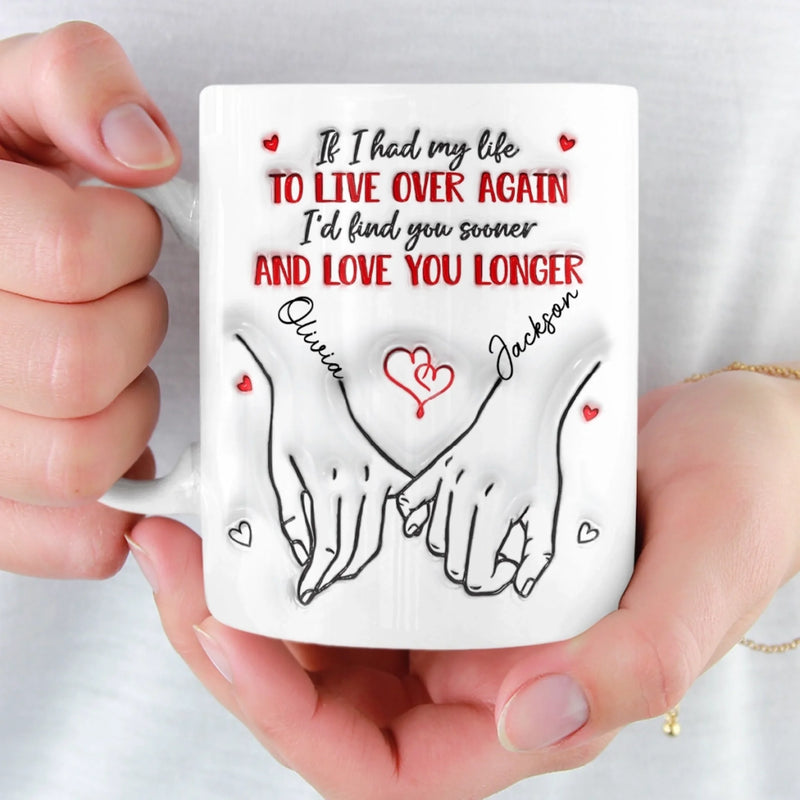 Custom 3D Inflated Effect Printed Mug - Personalized Anniversary Wedding Gifts For Husband And Wife, Him And Her - Love Feels Easy With You