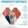 Custom Photo Heart Shaped Building Brick Blocks - Personalized Anniversary Wedding Gifts For Husband And Wife, Him And Her - We Choose Each Other Daily
