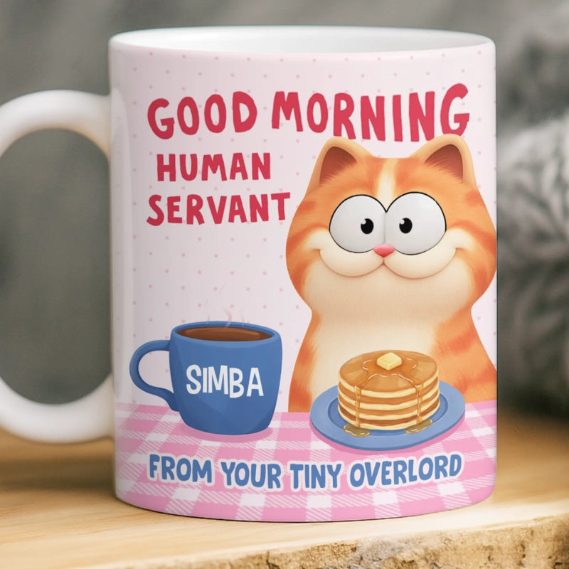 Custom Mug - Personalized Christmas Birthday Gifts For Cat Lovers, Cat Mom And Dad - Tiny Boss Energy