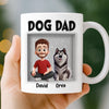 Custom 3D Inflated Effect Printed Mug - Personalized Birthday Gifts For Dog Lovers, Dog Dad And Mom - Love Begins With A Wag