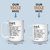 Custom Mug - Personalized Birthday Gifts For Cat Lovers, Cat Mom And Dad - Chaos In Fur Form