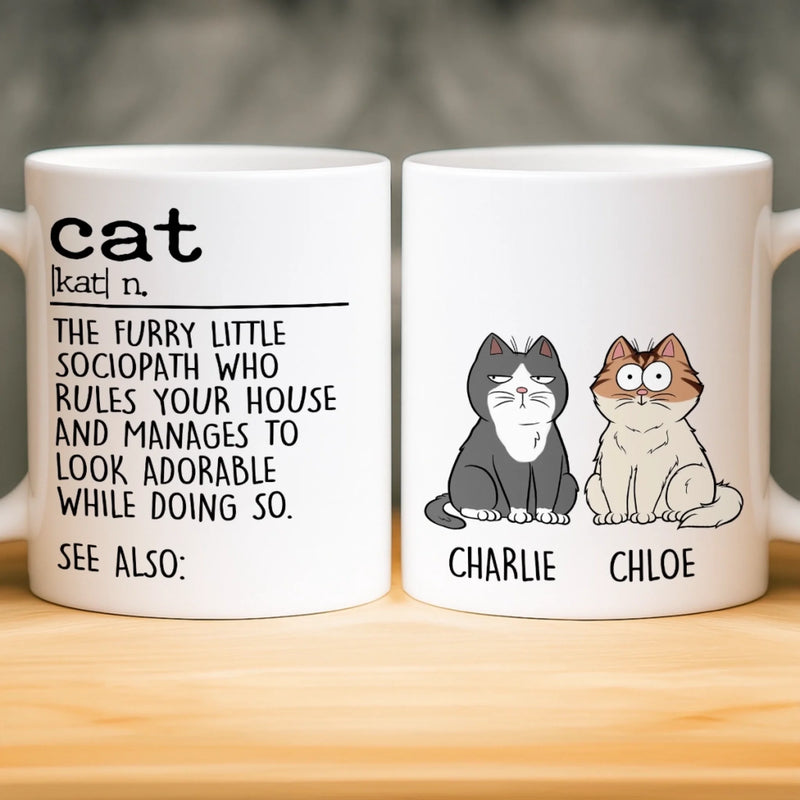 Custom Mug - Personalized Birthday Gifts For Cat Lovers, Cat Mom And Dad - Chaos In Fur Form