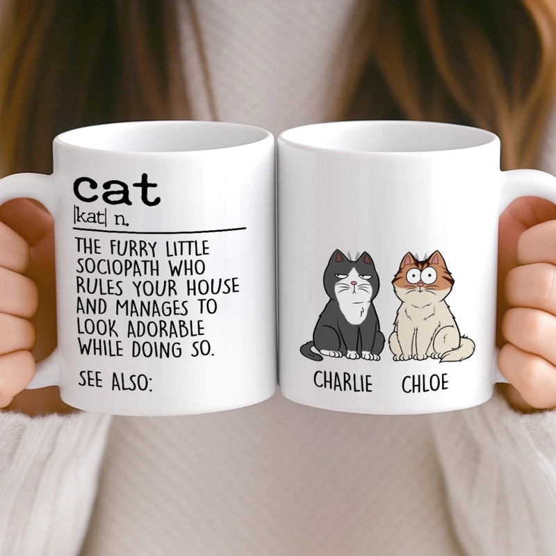 Custom Mug - Personalized Birthday Gifts For Cat Lovers, Cat Mom And Dad - Chaos In Fur Form