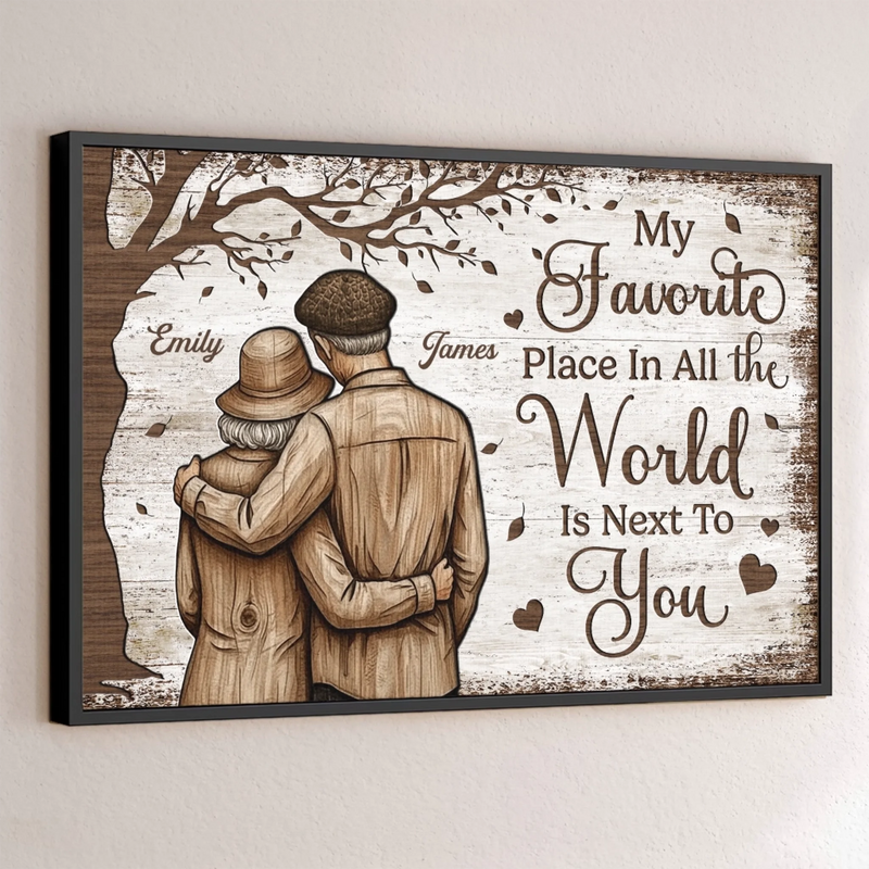Custom Name Romantic Couple Gifts - Personalized Poster
