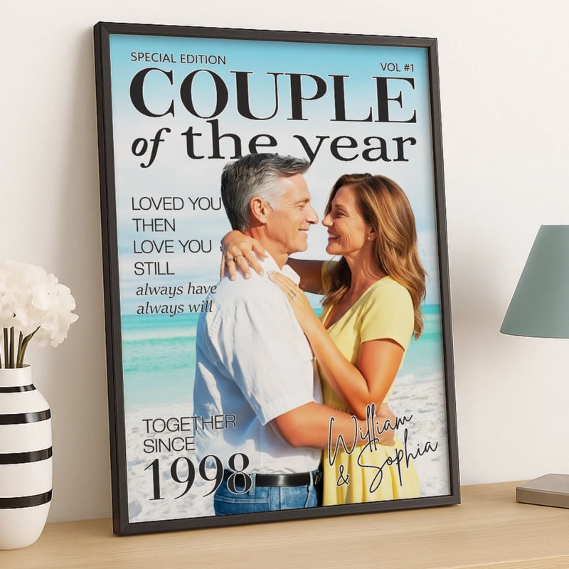 Custom Photo Vertical Poster - Personalized Anniversary Wedding Gifts For Husband And Wife, Him And Her - Choosing You Feels So Right