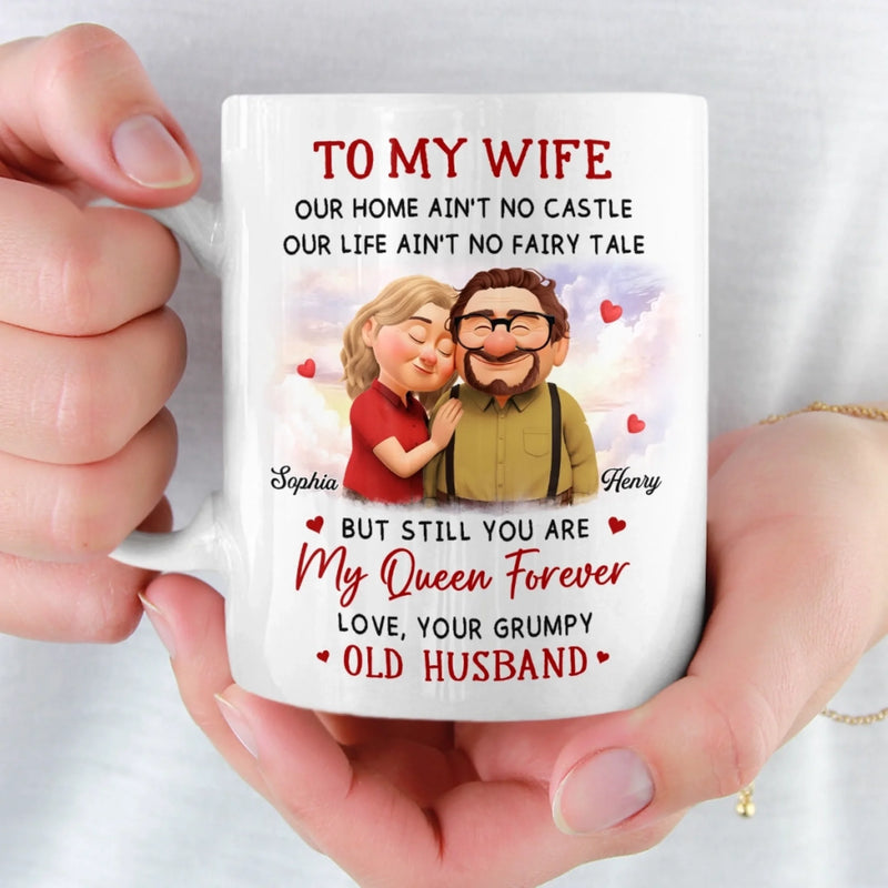 Custom Mug - Personalized Anniversary Wedding Gifts For Husband And Wife, Him And Her - Love Grows Quietly Between Us