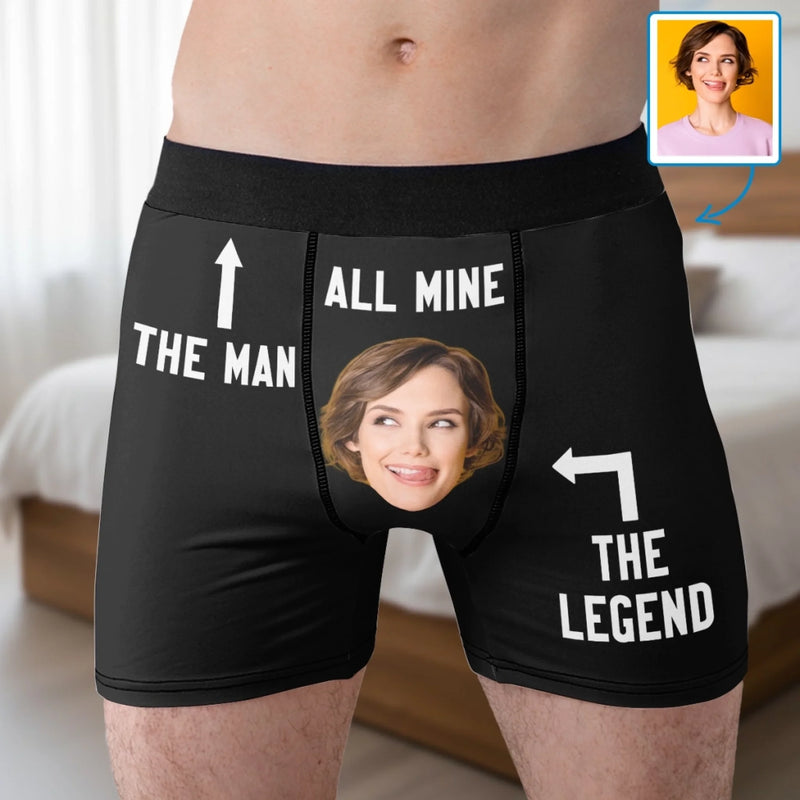 Custom Photo Boxer Briefs, Men's Boxers - Personalized Anniversary Wedding Gifts For Husband And Wife, Him And Her - You Are My Everyday Joy
