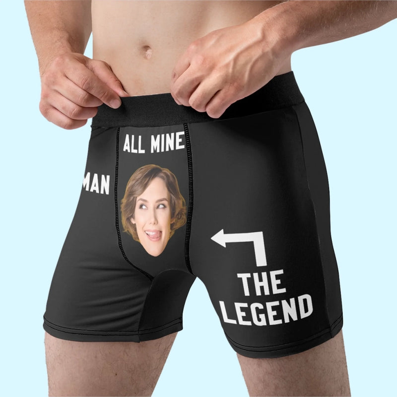 Custom Photo Boxer Briefs, Men's Boxers - Personalized Anniversary Wedding Gifts For Husband And Wife, Him And Her - You Are My Everyday Joy