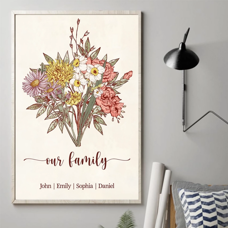 Custom Horizontal Poster - Personalized Birthday Gifts For Mom, Grandma, Family -  Bloom With Love