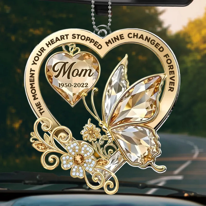 Custom Acrylic Car Ornament - Personalized Memorial Sympathy Gifts For Loss Of Mom, Dad - Forever My Guardian