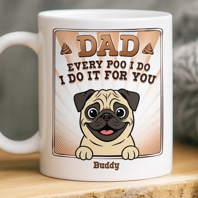 Custom Mug - Personalized Birthday Gifts For Dog Lovers, Dog Dad And Mom - True Service Dog