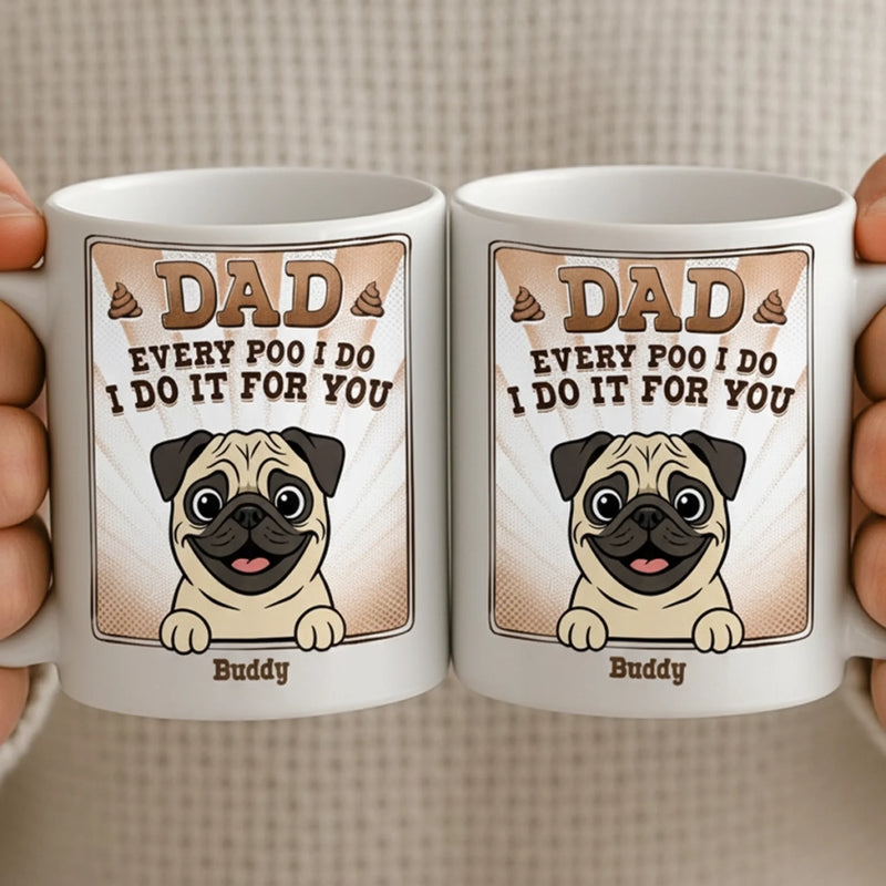 Custom Mug - Personalized Birthday Gifts For Dog Lovers, Dog Dad And Mom - True Service Dog