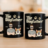 Custom Black Mug - Personalized Birthday Gifts For Dog Lovers, Dog Dad And Mom - Ride Or Die, Paws Included