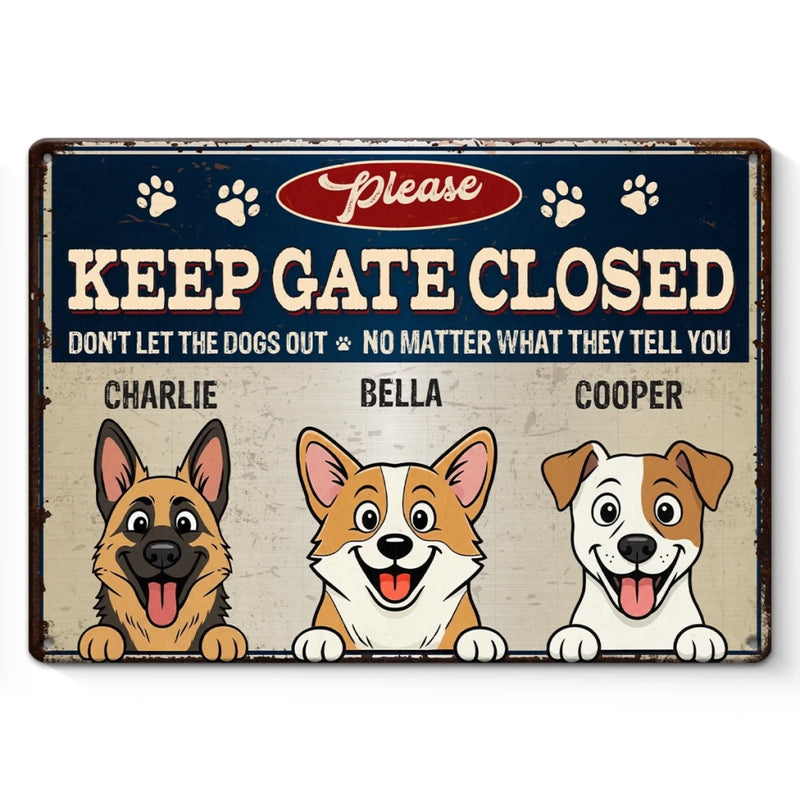 Custom Home Decor Metal Sign - Personalized Birthday Gifts For Dog Lovers, Dog Dad And Mom - Professional Escape Artists