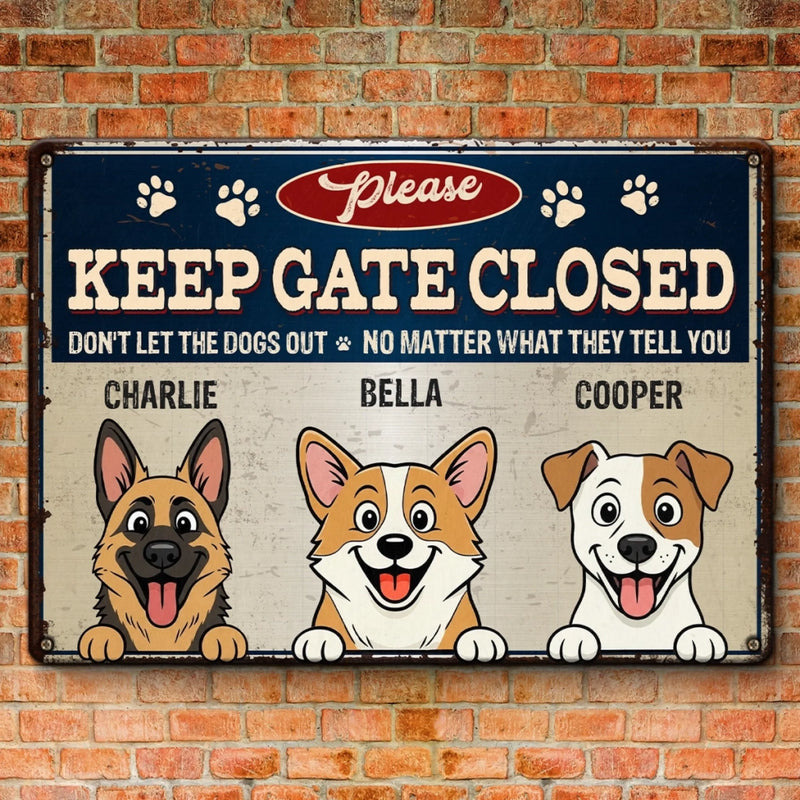 Custom Home Decor Metal Sign - Personalized Birthday Gifts For Dog Lovers, Dog Dad And Mom - Professional Escape Artists
