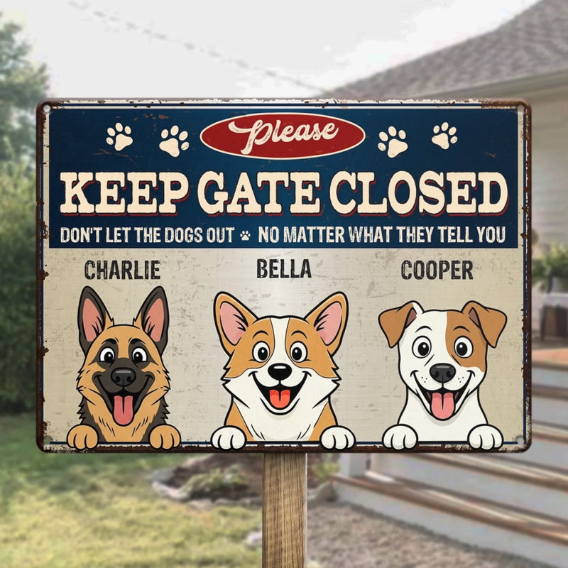 Custom Home Decor Metal Sign - Personalized Birthday Gifts For Dog Lovers, Dog Dad And Mom - Professional Escape Artists