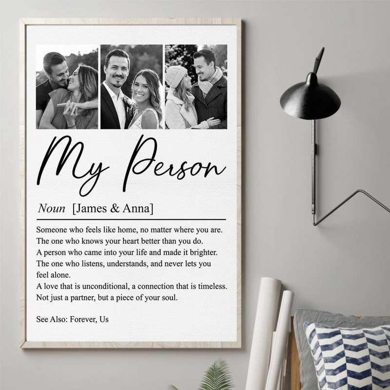 Custom Photo Vertical Poster - Personalized Anniversary Wedding Gifts For Husband And Wife, Him And Her - You And Me Works Always