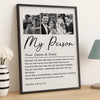 Custom Photo Vertical Poster - Personalized Anniversary Wedding Gifts For Husband And Wife, Him And Her - You And Me Works Always