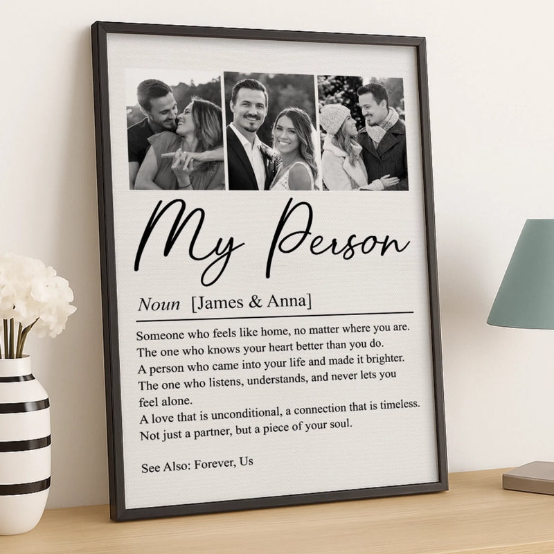 Custom Photo Vertical Poster - Personalized Anniversary Wedding Gifts For Husband And Wife, Him And Her - You And Me Works Always