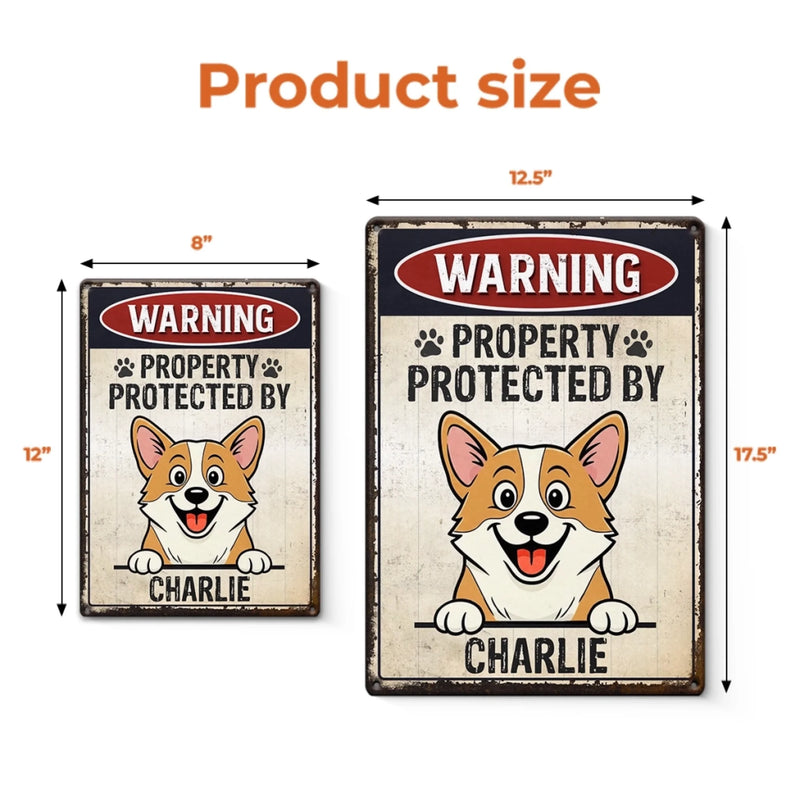 Custom Home Decor Metal Sign - Personalized  Birthday Gifts For Dog Lovers, Dog Dad And Mom - Property Of Paws