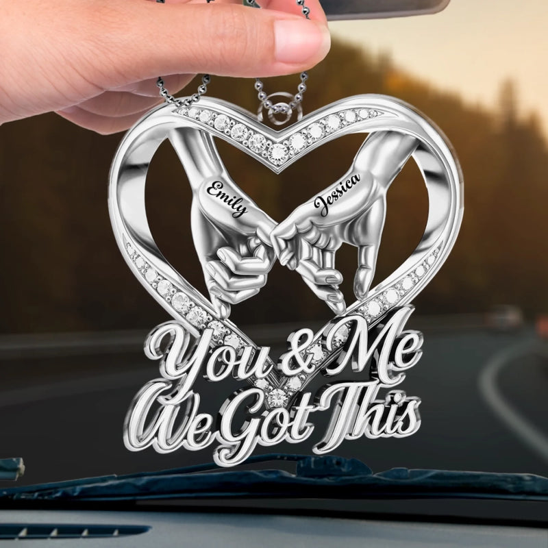 Custom Acrylic Car Ornament - Personalized Anniversary Wedding Gifts For Husband And Wife, Him And Her, LGBTQ+ - Growing Closer With Every Day