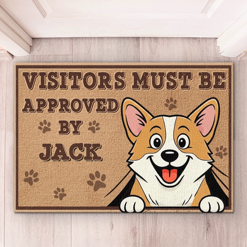 Custom Home Decor Decorative Mat - Personalized Birthday Gifts For Dog Lovers, Dog Dad And Mom - House Gatekeeper