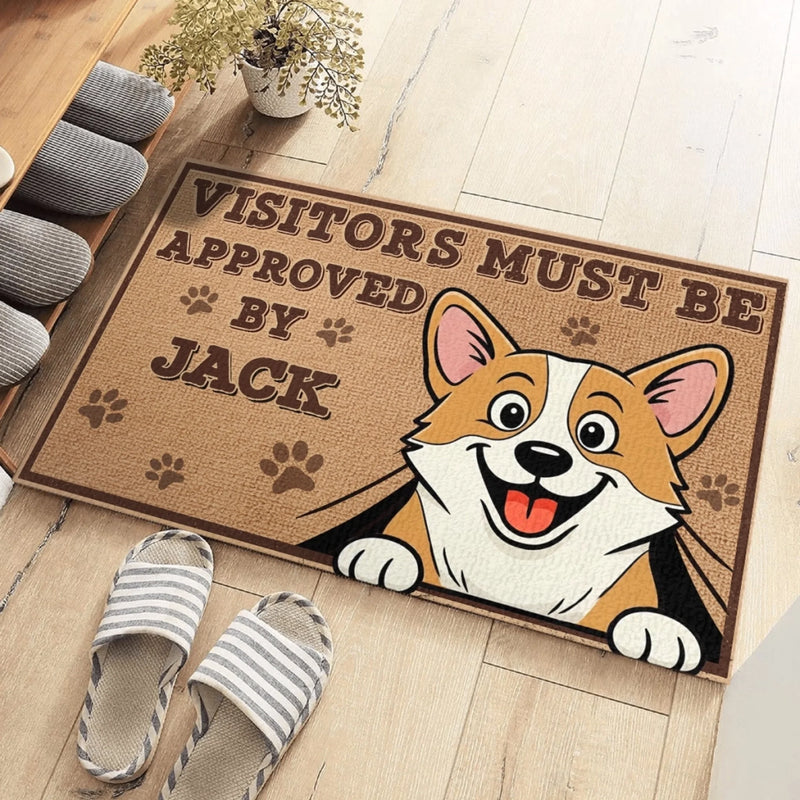 Custom Home Decor Decorative Mat - Personalized Birthday Gifts For Dog Lovers, Dog Dad And Mom - House Gatekeeper