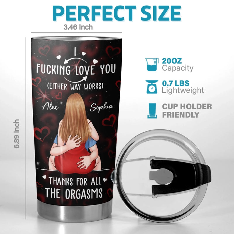 Custom Tumbler - Personalized Anniversary Wedding Gifts For Husband And Wife, Him And Her - Love That Feels Like Home