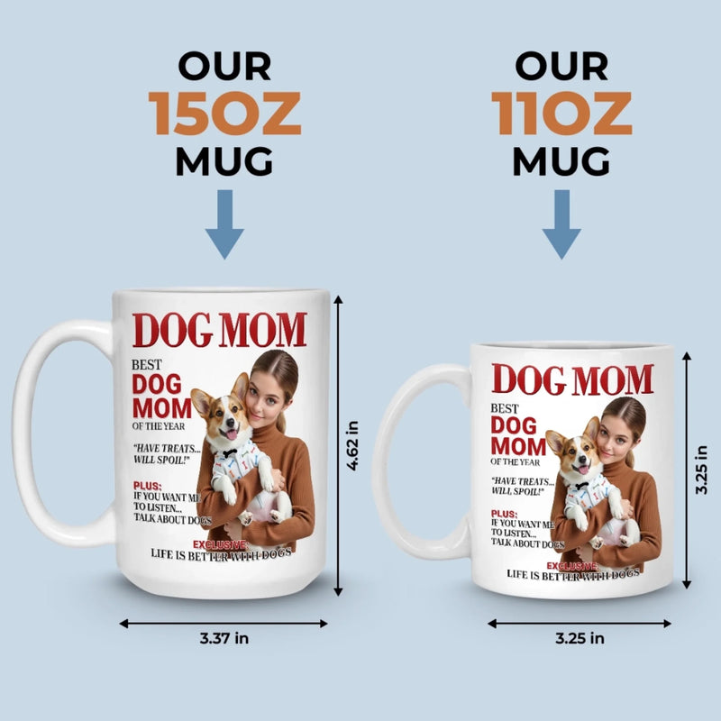 Custom Photo Magazine Mug - Personalized  Birthday Gifts For Dog Cat Lovers, Dog Dad And Mom, Cat Owners - Proof Of Unconditional Love