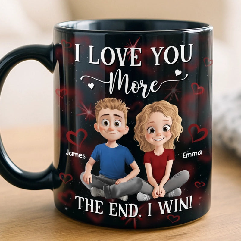Custom Name I Love You More Couple Gifts - Personalized Mugs